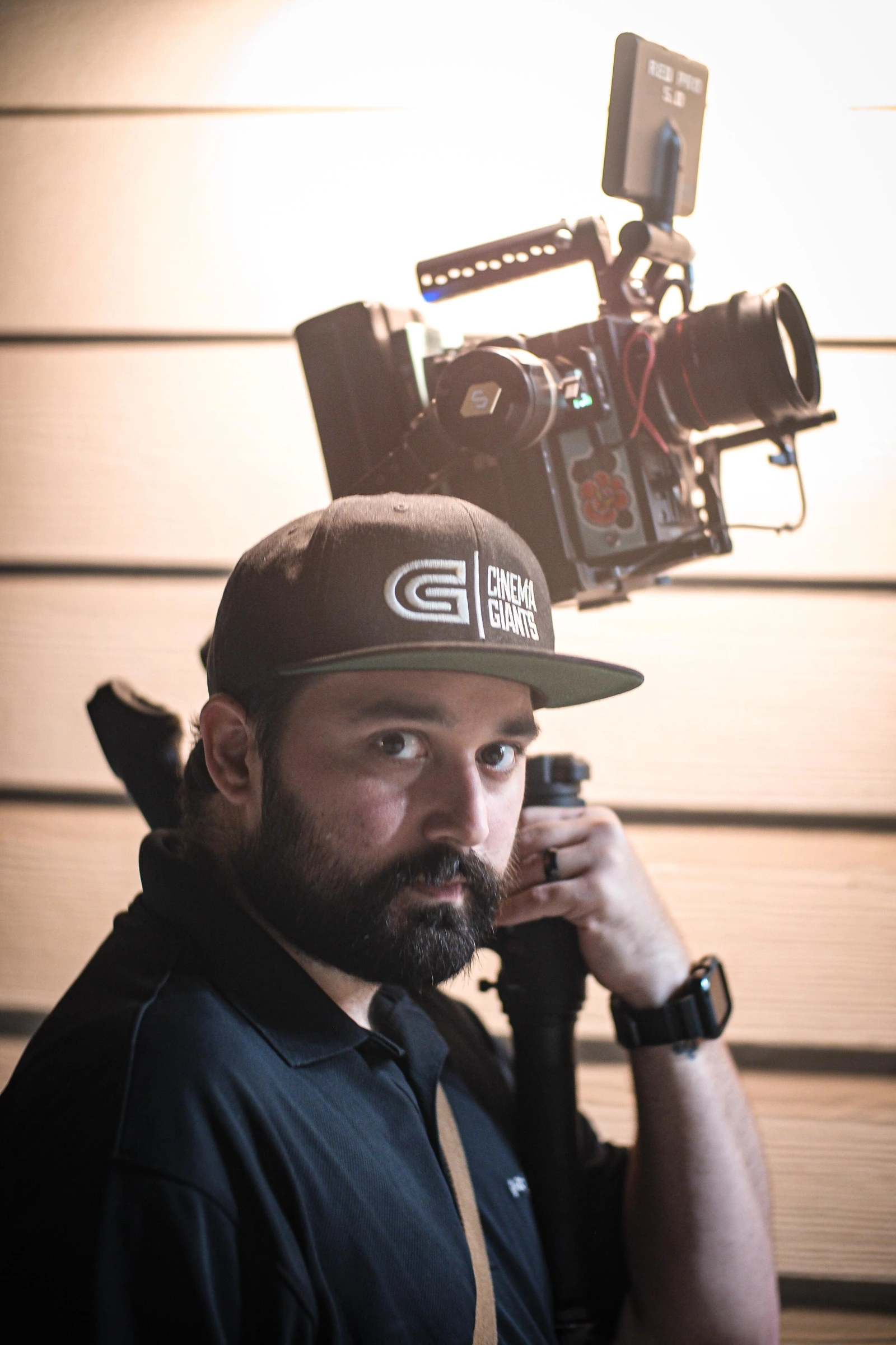 Behind the camera